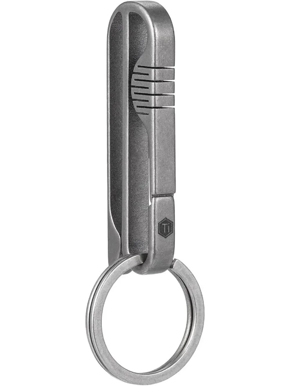 Durable Titanium Keychain Belt Clip with Removable Key Ring - Perfect for